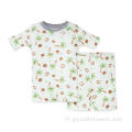 Été Cartoon Enfants Pyjama Set Cotton Sleeping Wear